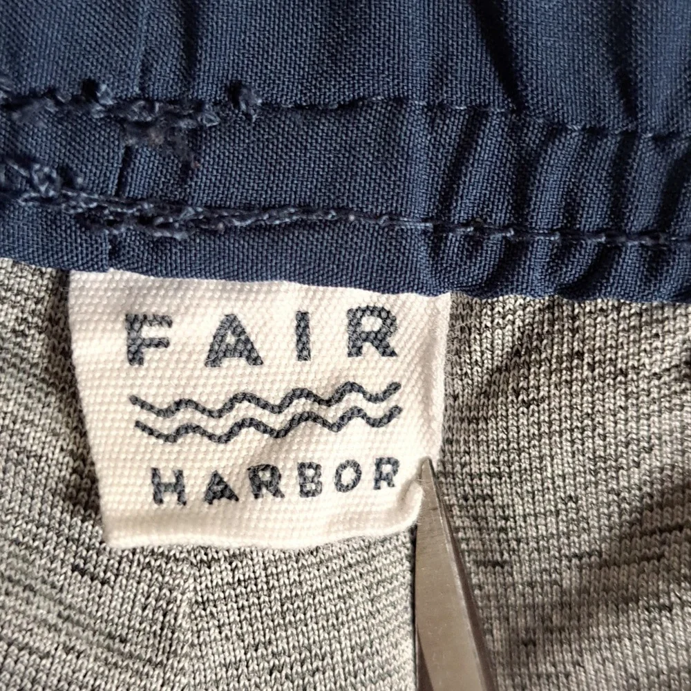 Fair Harbor Mens The Anchor Mist Seaview Grey Lined Blue Print 8